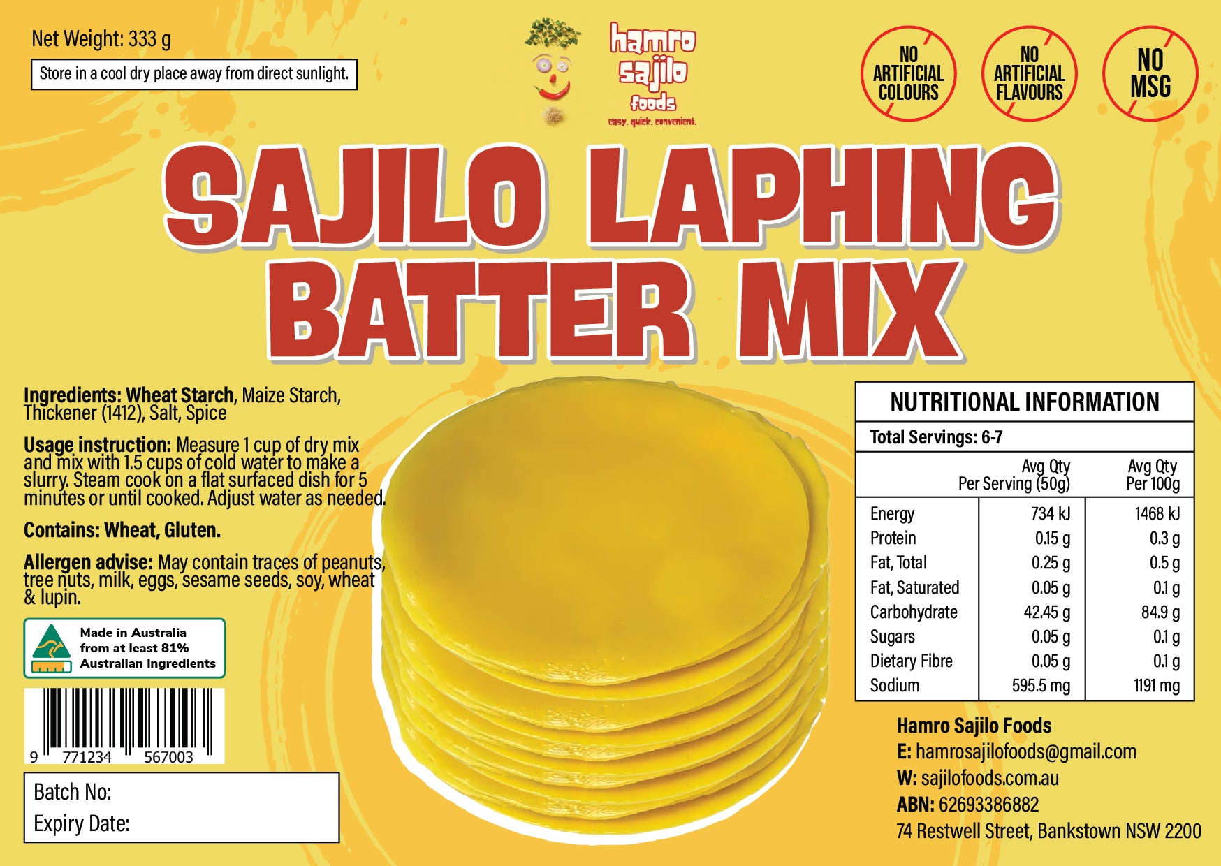 Sajilo Laphing Batter Mix - 333g