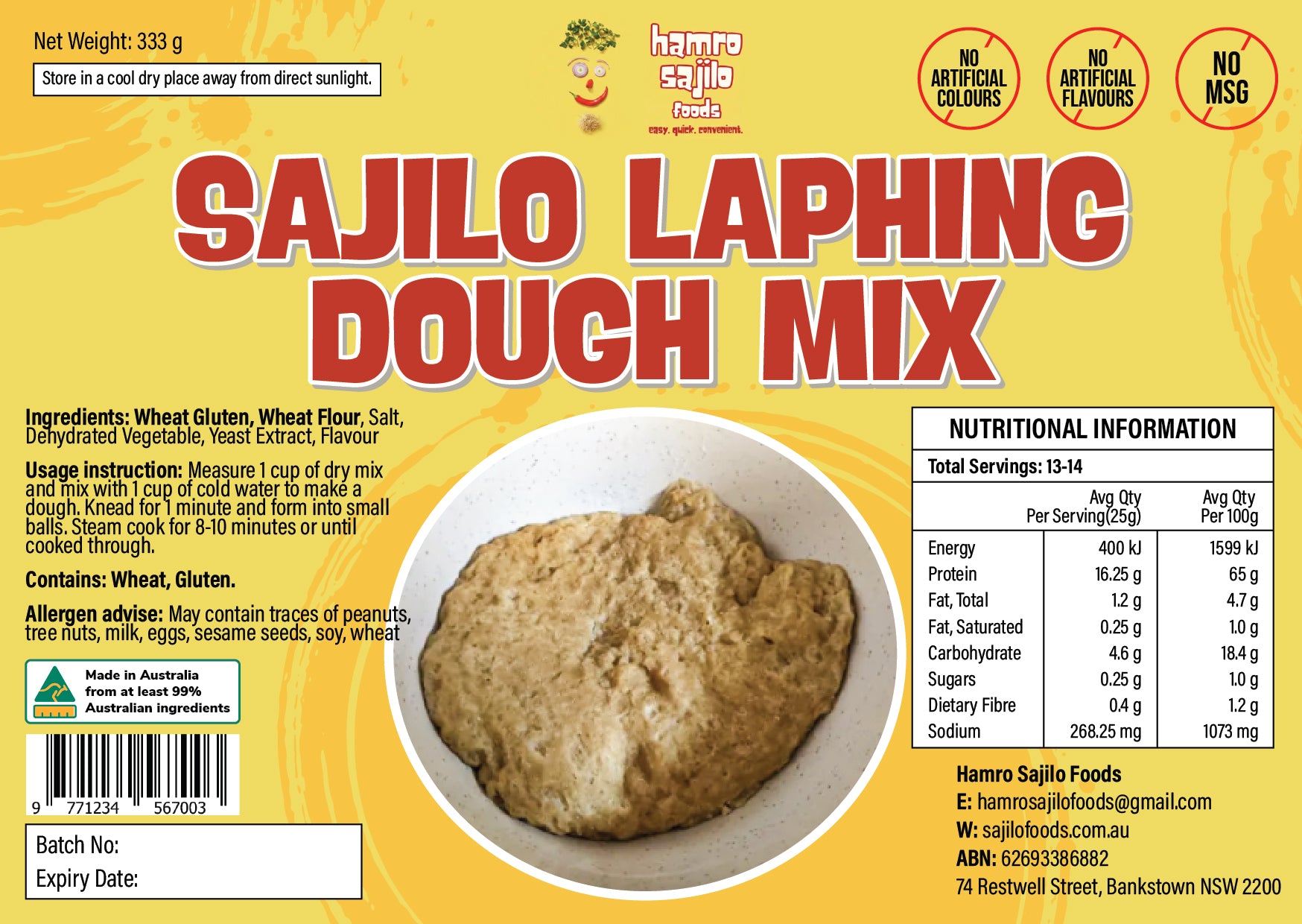 Sajilo Laphing Dough Mix - 333g